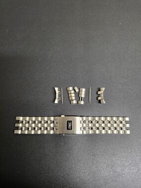 IWC Stainless Steel Silver Men's Bracelet Watch Band with Extra Links